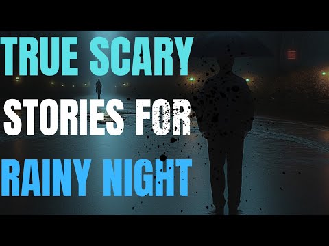 2 hours of real horror stories with rain sound effects - scary stories on the black screen