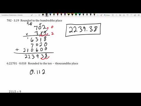 Multiplication and Division of Decimal Numbers