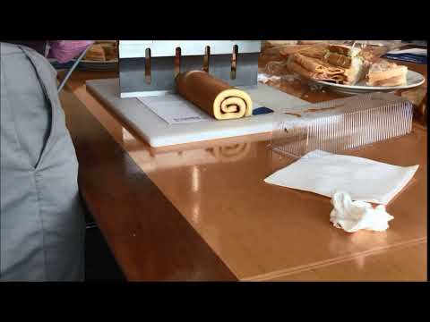 Manual swiss roll slicing system - cheersonic
