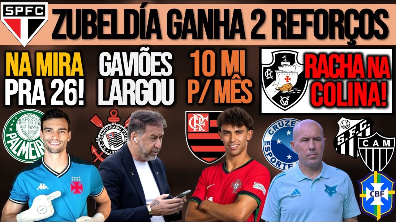 LEO JARDIM NO VERDÃO? GAVIÕES ABANDONA AUGUSTO! JOÃO FÉLIX LONGE! VOLTAS NO SP! VASCO, ZÊRO, GALO+