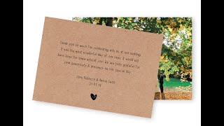 5 Wording Ideas for Your Wedding Thank You Cards