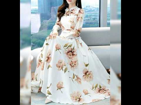 Marvelous And Outclass Floral Print Dress Designs And...
