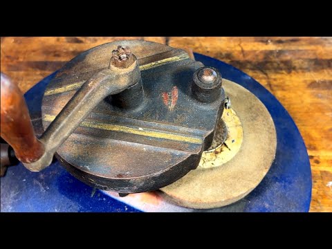 1950's Hand-Crank Bench Grinder (with 6" Stone) Restoration