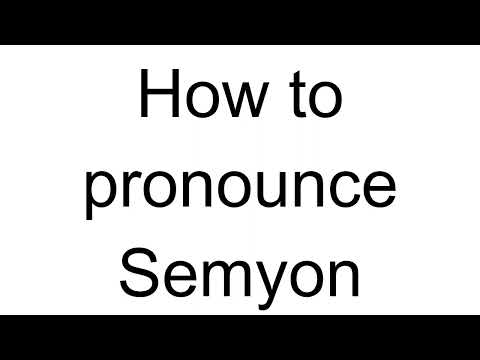How to Pronounce Semyon (Ukrainian)