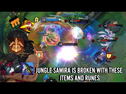 WILDRIFT SAMIRA JUNGLE IS TOO BROKEN l 20 KILL GAMEPLAY ( BUILD AND RUNES )