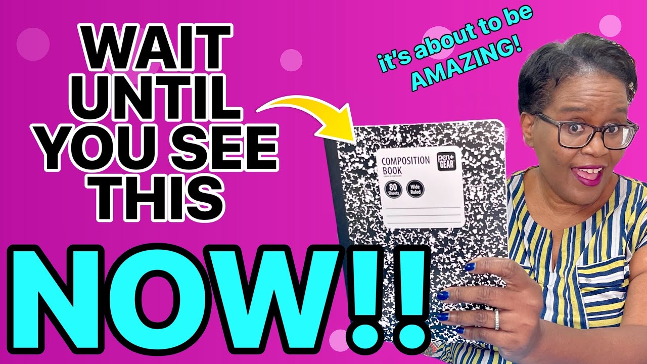 WATCH WHAT HAPPENS TO THIS $0.50 COMPOSITION BOOK! quick & easy notebook makeover!