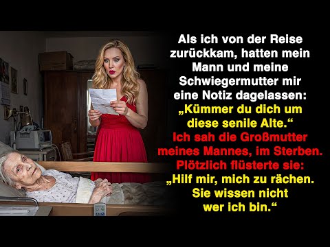 „Kümmer du dich um diese senile Alte.“Ich sah die Großmutter meines Mannes, im Sterben. Und...