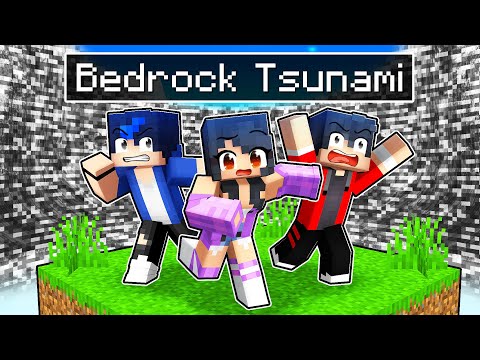 APHMAU Trapped in Minecraft Bedrock Tsunami! OMG!