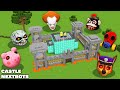 MONSTERS & NEXTBOTS vs CASTLE SECURITY BASE of Minions in minecraft - Challenge gameplay
