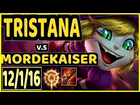 YUUKI60 (TRISTANA) vs MORDEKAISER - 12/1/16 KDA BOTTOM ADC GAMEPLAY - EUW Ranked MASTER