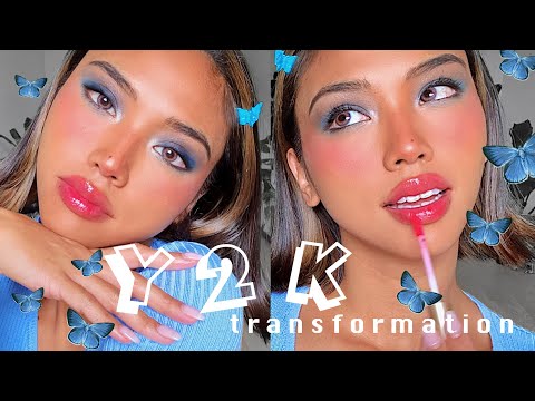 Y2K TRANSFORMATION 🦋 2000s hair & makeup tutorial ft mini Princess Polly Haul thumnail
