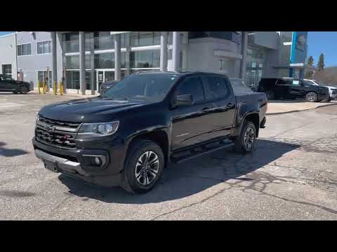 2021 Chevrolet Colorado Crew Cab Short Box 4-Wheel Drive Z71 in Black for sale at Royal Chevrolet in Orangeville, ON