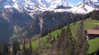 preview picture of video 'Cable Car Ride Murren to Gimmelwald'