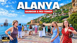 ALANYA HARBOUR & RED TOWER 🇹🇷 | Old Town, Boats & Castle Views | 4K 2026