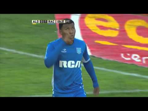 Gol de Martínez. Aldosivi 0 - Racing 1. Fecha 10. Primera División 2016.