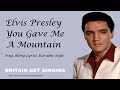 Elvis Presley You Gave Me A Mountain Sing Along Lyrics