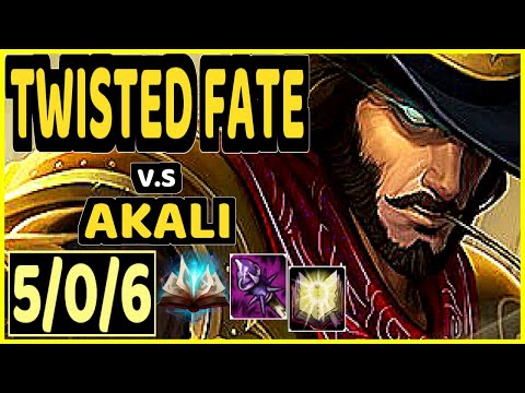 DOPA (APDO) (TWISTED FATE) vs AKALI - 5/0/6 KDA MID GAMEPLAY - KR Ranked GRANDMASTER