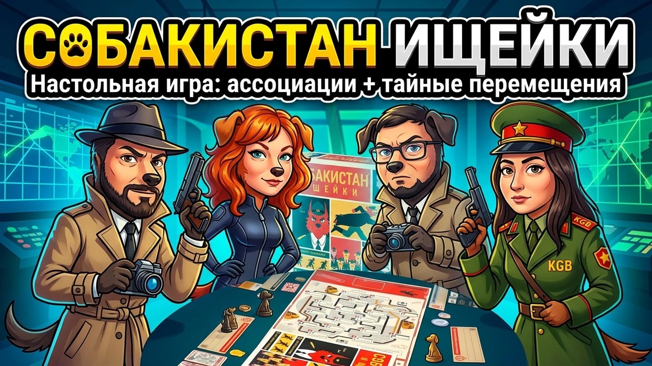 Настольная игра СОБАКИСТАН: ИЩЕЙКИ 🐾🕵️‍♂️ отзывы об игре, летсплей, обзо
