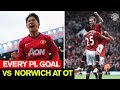Every PL goal v Norwich City at Old Trafford | Manchester United | Cantona, Rooney, Kagawa & more