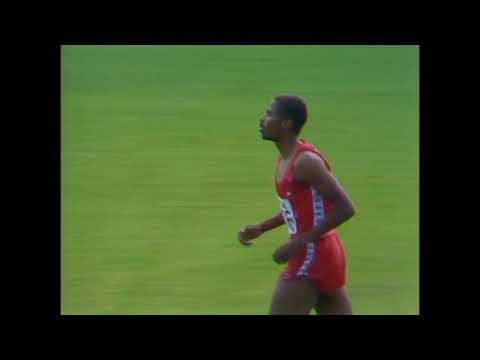 The first world Championships in athletics. Finland. Helsinki 1983. Triple jump. Conley M. USA