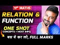 Relations Functions One Shot Class 11 Maths Ch 2 Full Concepts Most Important Questions