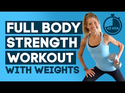 40 Min Full body Low Impact Strength Workout With Weights + Mini Bands (GREAT WORKOUT!)