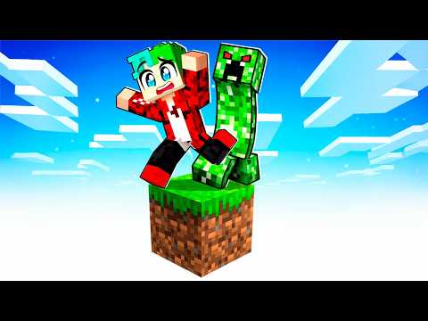 MINECRAFT pero SOBREVIVO en UN SOLO BLOQUE! | Karim Juega