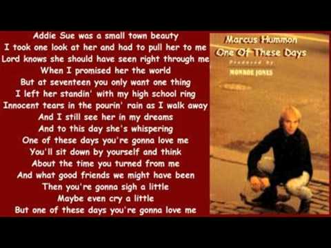 Marcus Hummon - One Of These Days ( + lyrics 1995)