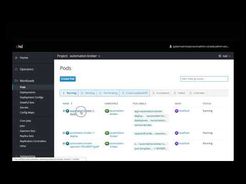 Deploying the Automation Broker with the Operator Lifecycle Manger (OLM)