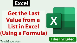 Formula to Get the Last Value from a List in Excel