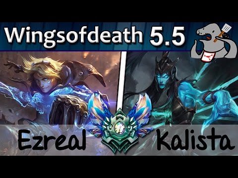 Wingsofdeath - Ezreal/Blitzcrank vs Kalista/Thresh - ADC - Diamond S5 | 88