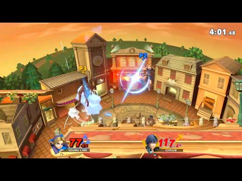 Young Link takes Chrom on a scenic tour of Town & City and Smashville