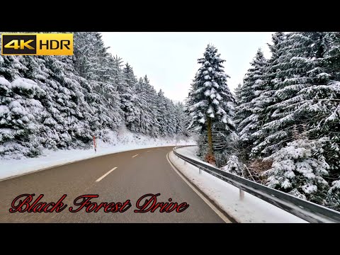 Driving through Winter Wonderland | Black Forest Germany | Mummelsee Schwarzer Wald [4K HDR]