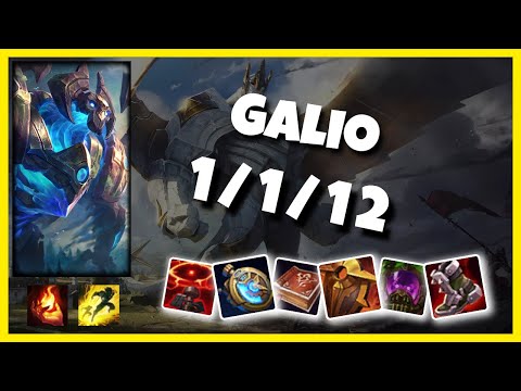 Galio Support 11.2 Challenger Gameplay Replay - S11 (1/1/12) - OCE