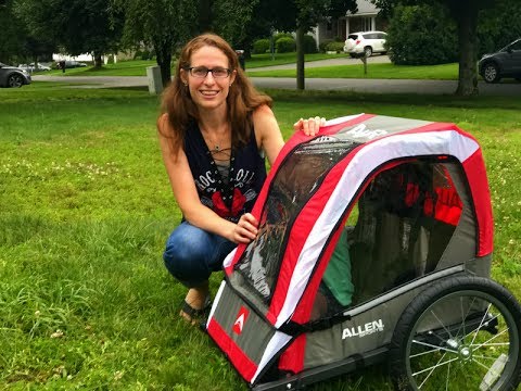 Unboxing Allen Sport Deluxe 2-Child Steel Bicycle Trailer AST202