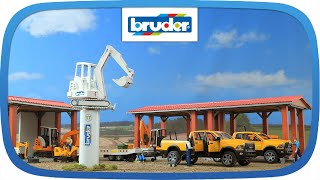 RAM Rental Service mit Minibagger -- 02546 -- BRUDER Spielwaren