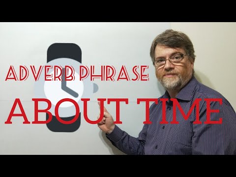 English Tutor Nick P Adverb Phrase (38) About Time - Two Meanings