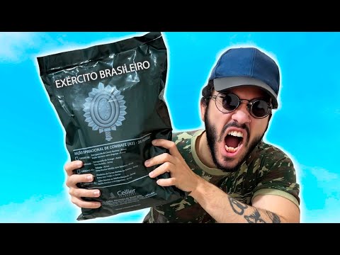 PROVANDO A COMIDA DO EXÉRCITO BRASILEIRO!
