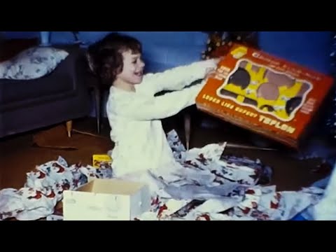 1950’s/1960’s Family Opening Christmas Presents  Home Videos Vintage Footage