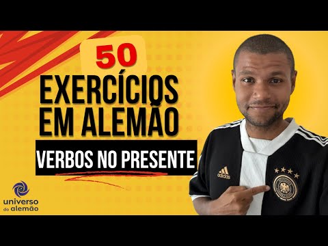 Conjugação de verbos em alemão no presente - 50 exercícios em alemão com a solução