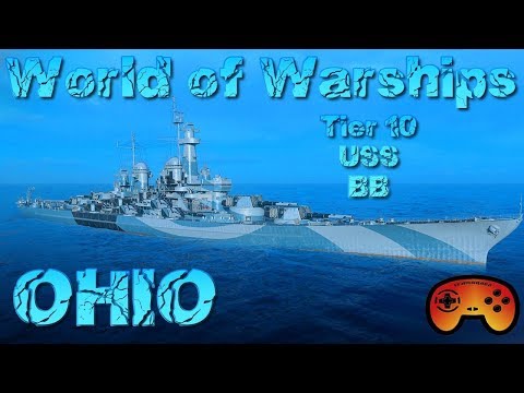 Die OHIO angespielt "USS T10 Schlachtschiff" in World of Warships mit Gameplay auf Deutsch/German