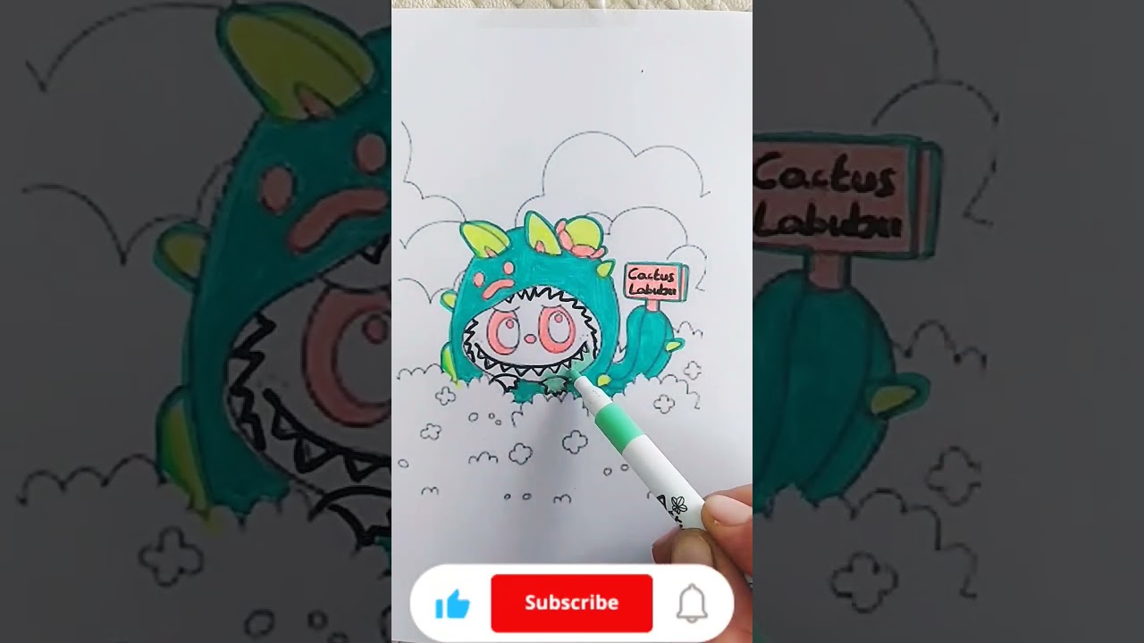 🌈🖍️🌈🖍️#labubu#kids coloring pages#labubu coloring page