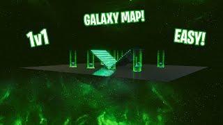 How to Make THE GREEN GALAXY 1v1 MAP/ARENA IN CREATIVE MODE! (EASY TO MAKE!)