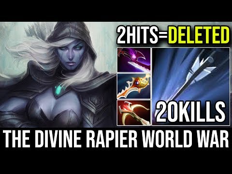 Drow Ranger With Rapier + Daedalus Build=Easy 2Hits Enemy | The Rapier World War By Bulldog Dota 2