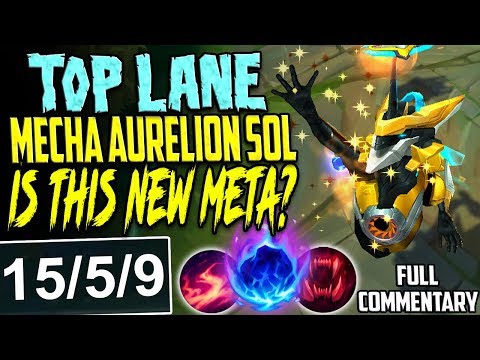 TOP LANE MECHA AURELION SOL | IS THIS NEW META? INSANE DMG | Aurelion Sol TOP Build S8 PBE Gameplay