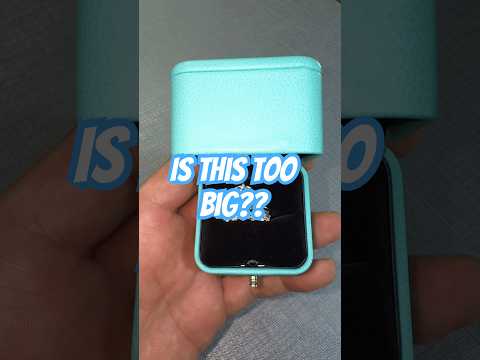 4ct solitaire engagement.  What do you think?#engagementring #ringforher #toobig