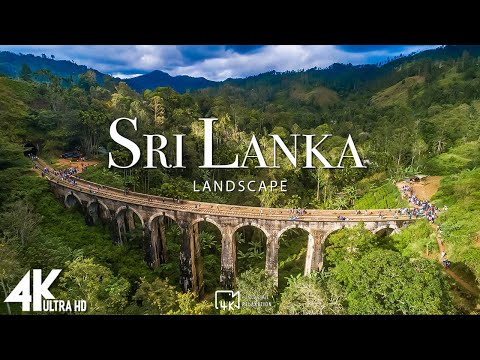 FLYING OVER SRI LANKA (4K UHD) - Peaceful Music With Wonderful Natural Landscape For Relaxation