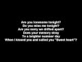 Are you lonesome tonight - Elvis Presley - lyrics