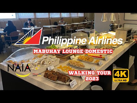 Philippine Airlines Mabuhay Lounge + NAIA Terminal 2 (atualização) || Passeio a pé (4K).