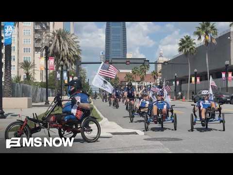 Wounded Warrior Project veterans cycle 1,000 MILES to celebrate America's 250th